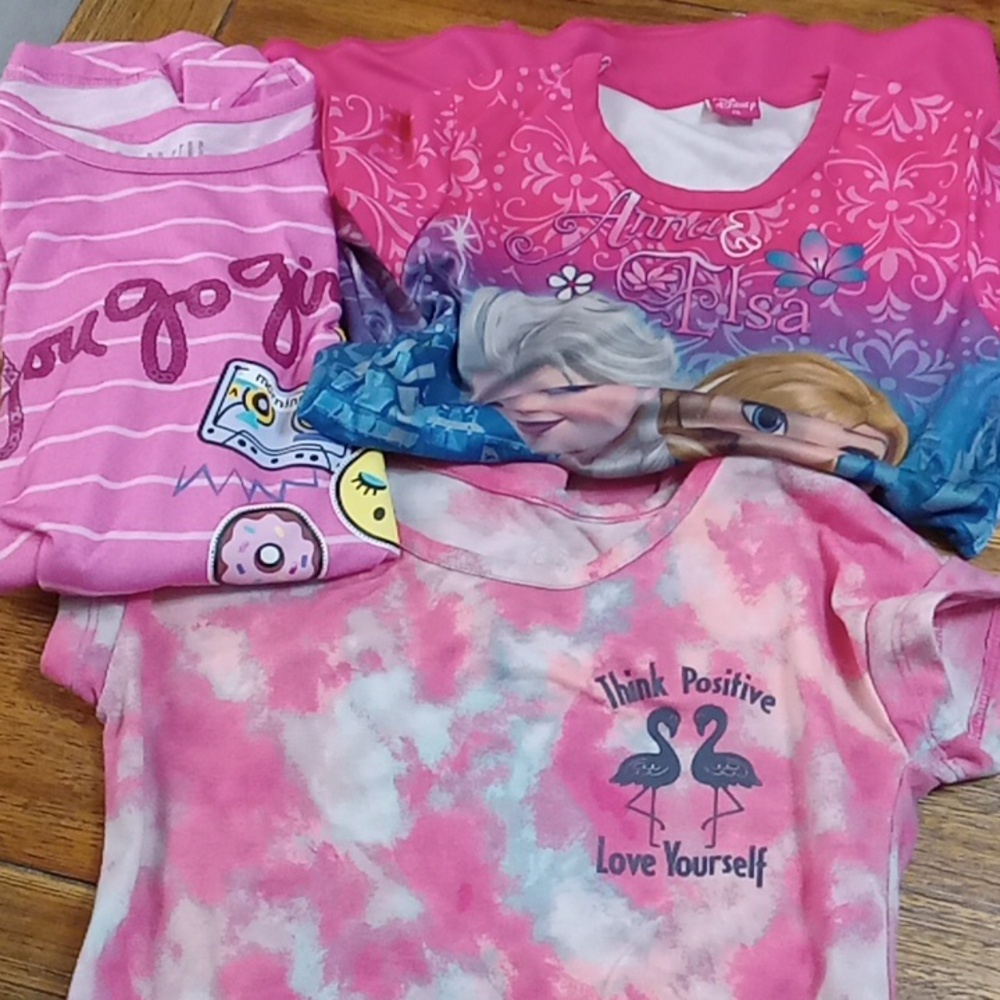 Assorted brands bundle girls nightgowns & one shorty pj set